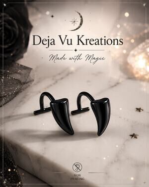 COMING SOON! Black Stainless Steel Vampire Fang Lip Cuff